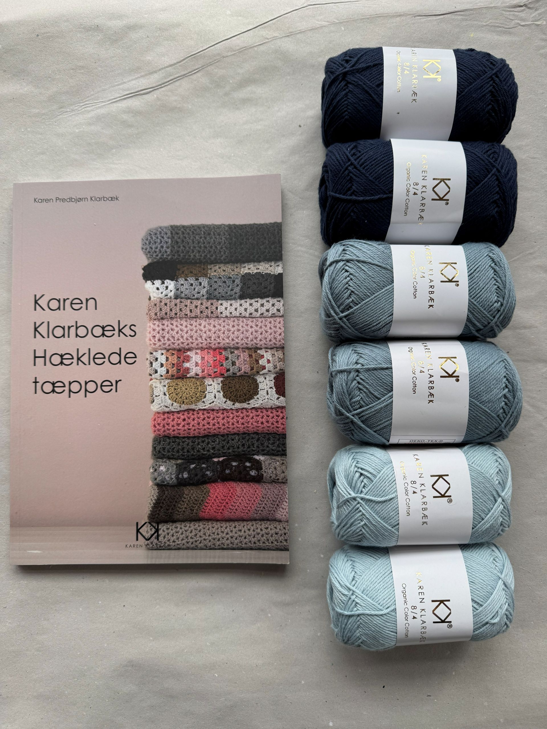 Karen Klarbæk bog inkl. garn til Granny Stribe Baby Tæppe